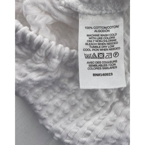 Loft Womens Textured White Crop Top XL Cotton - Picture 5 of 5